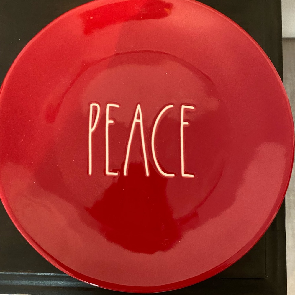 Rae Dunn Red ceramic plate New